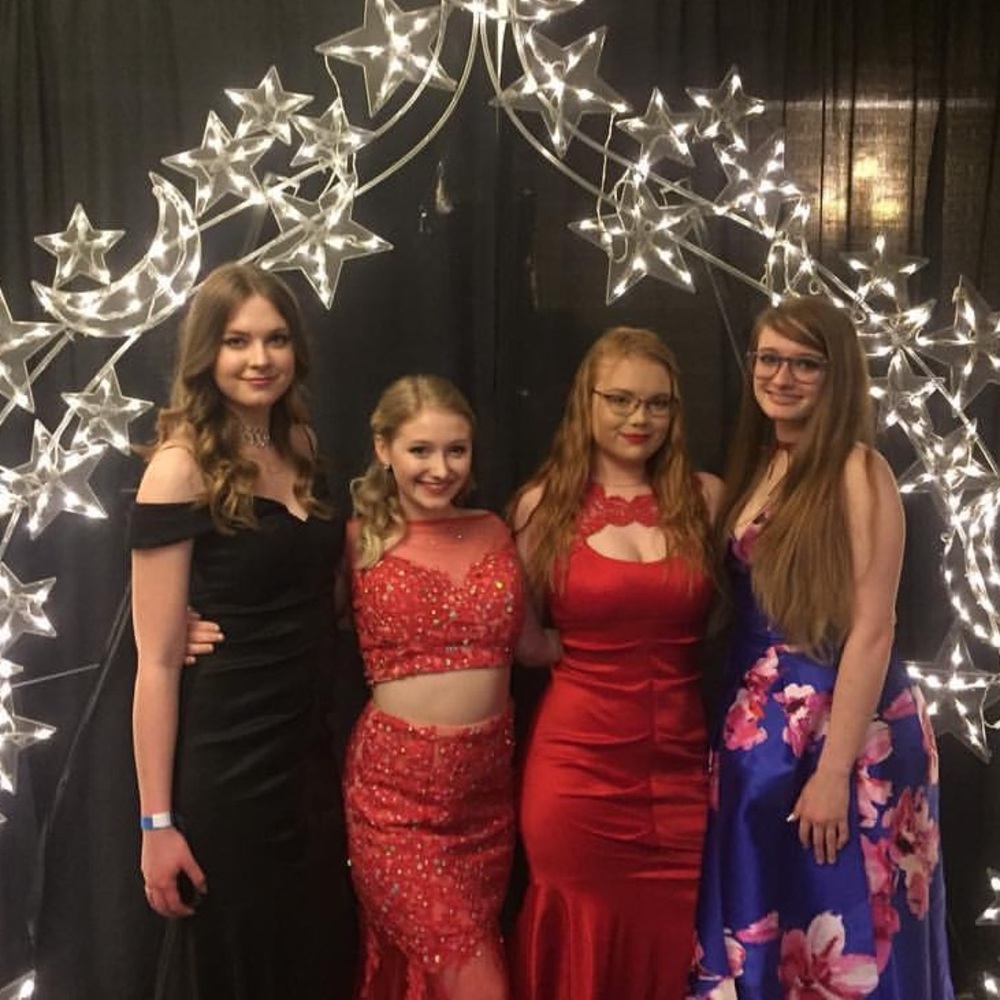 2 piece prom dress